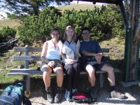 Some passersby were kind enough to take a group shot of us at the top. Buca was more interested in the moutains than in the camera... but who wouldn't be?