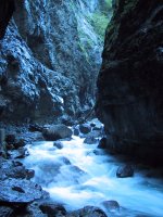 Here we were coming out of one of the tunnels into a slightly wider portion of the gorge.