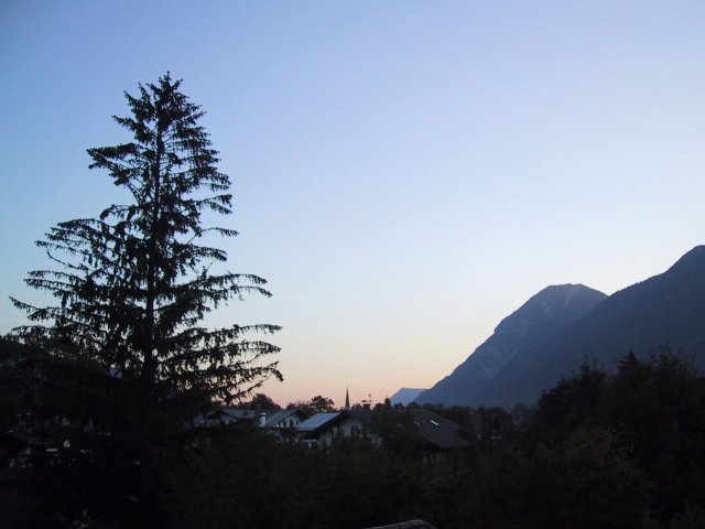 Sunrise, Saturday morning from the Eastern window of our room.