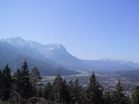 My first picture from our hike... looking down over Garmisch and Partenkirchen.