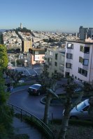Lombard Street, supposedly the crookedest street in the world