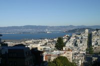 An overview from the top of Lombard Street