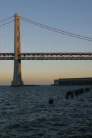 The Bay Bridge at sunset
