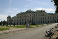 The back of Scholss Belvedere, and a glimse of the gardens, which extend much, much further.