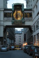 An intriguing clock with life-size figurines.
