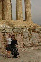 Marcia and I in front of the Parthenon. Yes, it's true I wasn't wearing hiking-friendly shoes... I didn't know the trek the tour would entail.