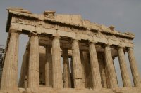 The intricate optical details of the Parthenon are astounding. The top is imperceptibly smaller than the base so all of the columns actually lean inward and the floor is bowed rather than flat.
