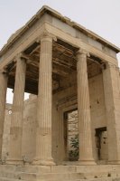 The main temple of the Erechtheion was divided into two sections, dedicated to the gods of Athena and Poseidon-Erechtheus.