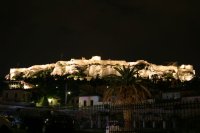 The Acropolis at night.