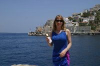 Me and my ice cream at Hydra.