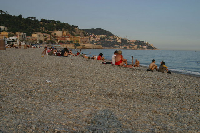 We drove to Nice to relax on the pebble beach and swim in the Med.