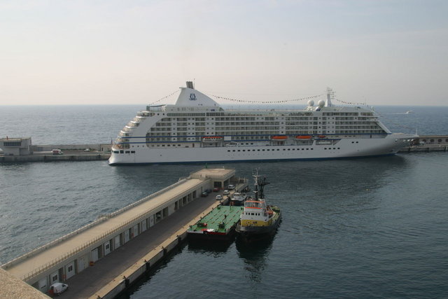 One of many such boats that docked at the Monaco harbor outside our hotel window.