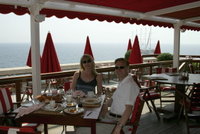Breakfast on the terrace!  The gorgeous view and amazing food instantly made it a morning ritual... okay, an 11:30-12:30 ritual, but technically still morning when we began.  Hey, it's not a vacation if can't sleep in!