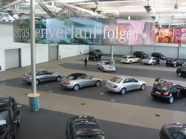My new car parked in the Mercedes 