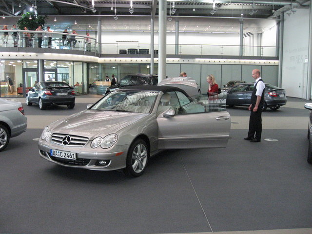 When they called my name, two Mercedes reps walked me to my car in the Delivery room.  In the upper left corner you can see the balcony where I waited.