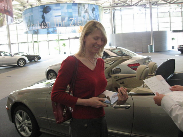 I debated between getting the manual in German or English, but ultimtely opted for English.  It is more practical, considering the car is moving to the US this year and considering Peter will also need to refer to it in the future.