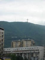 The Millenium Cross atop Vodno mountain