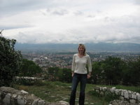 Checking out downtown Skopje from the overview