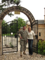 MAJ Peoria and I in front of the gate.  Last gate pic, I promise. ;-)