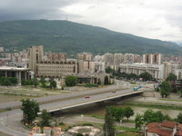 Downtown Skopje as seen from Kale Fortress