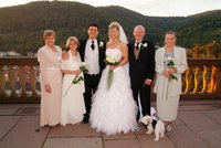 The couple with their parents