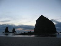 For perspective, the two small black figures at the shoreline to the right of the picture are people!