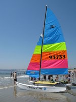 The company had a hobie cat at the event too.