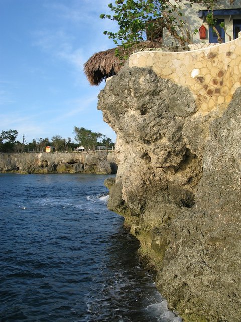 We stayed at a resort in Negril, called The Caves.  The resort itself was built into the cliffside with caves you could walk down into and lots of ledges for jumping into the clear deep waters below.