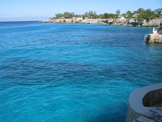 The water was amazingly clear.