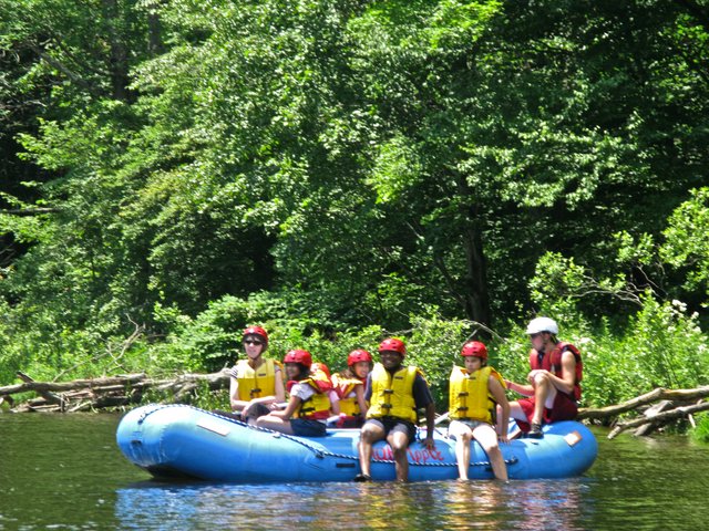 Pastor Balla doesn't look nervous anymore.  He and his family are really getting into the relaxing side of the river.