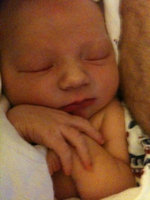 Day 2 - sleeping in Daddy's arms