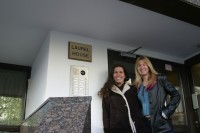A few blocks from our hotel was a building called Laurel House.  Laurel and I thought it only right to have our picture taken at her house.
