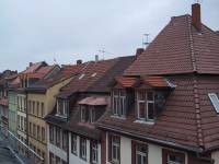 The view out the window in the other direction (away from the Castle, toward Bismarckplatz)