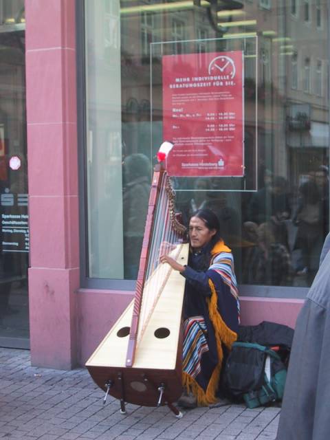 One of the more interesting street musicians.