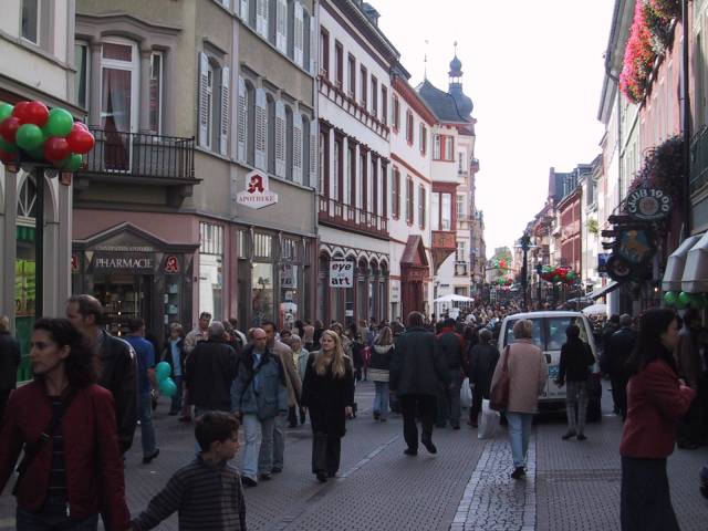 Same number of people as any Saturday on the Hauptstrasse.