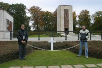 Again, at Patton's grave.  This time Freddy (left) and Marcus (right), two of our German friends from the church, are posing for the camera.