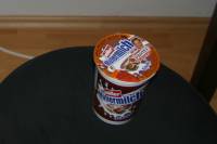 The top of my normal chocolate milk (the perspective I normally have of it, since they are packed in crates).
